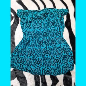 Retro Design Strapless Tube Top